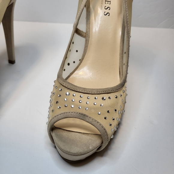 GUESS NUDE SPARKLE HEELS SIZE 10​ - Picture 7 of 9